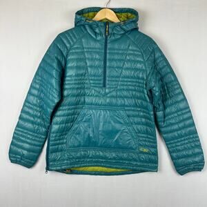 Outdoor Research Down Baja Pullover Puffer Jacket Blue/Green Women's Size M